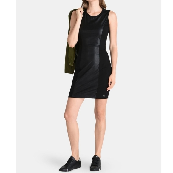 A/X Armani Exchange Dresses & Skirts - Armani Exchange Black Faux Leather Dress